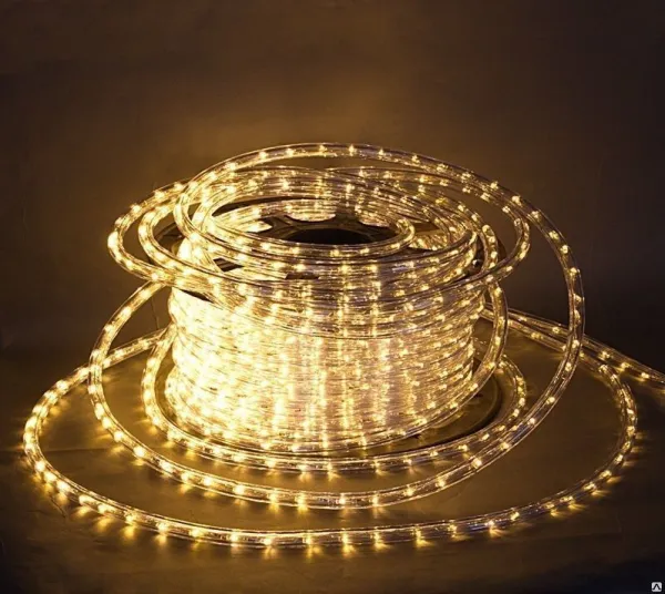 Дюралайт LED круглый, 3 жилы, 13 мм, 36 л/м Тепло-белый, 50м