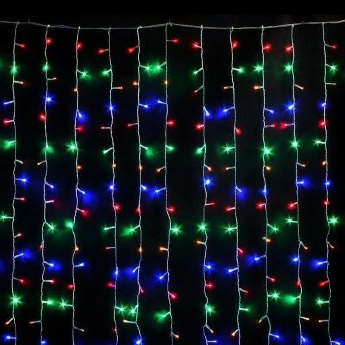 Гирлянда "Занавес (дождь)" 80 LED, 1,5х1,5 м, контроллер, разноцветный