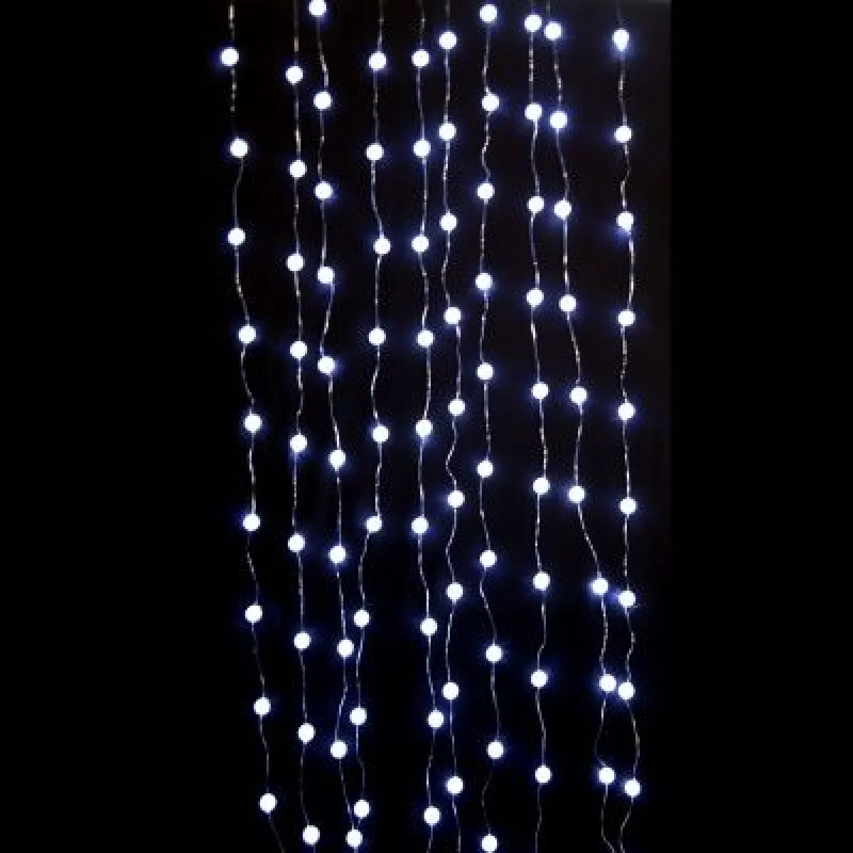 Гирлянда "Занавес (дождь)" роса в шариках 200 LED, 2х2 м, белый
