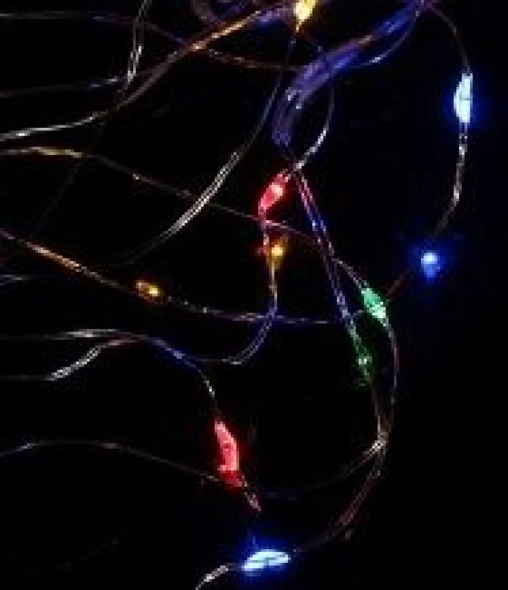 Гирлянда светодиодная "Роса" 20 LED 2 м на батарейках, разноцветный