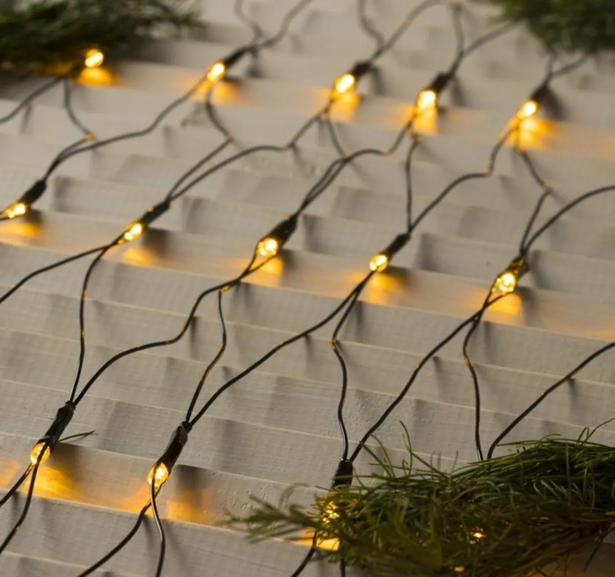 Гирлянда "Сеть", 2 х 2 м, LED-224-220V, 8 режимов, нить тёмная, жёлтый