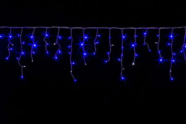 Гирлянда "Бахрома" 6x0.6 м, 204 LED, провод белый ПВХ, мерцает, IP54, синий