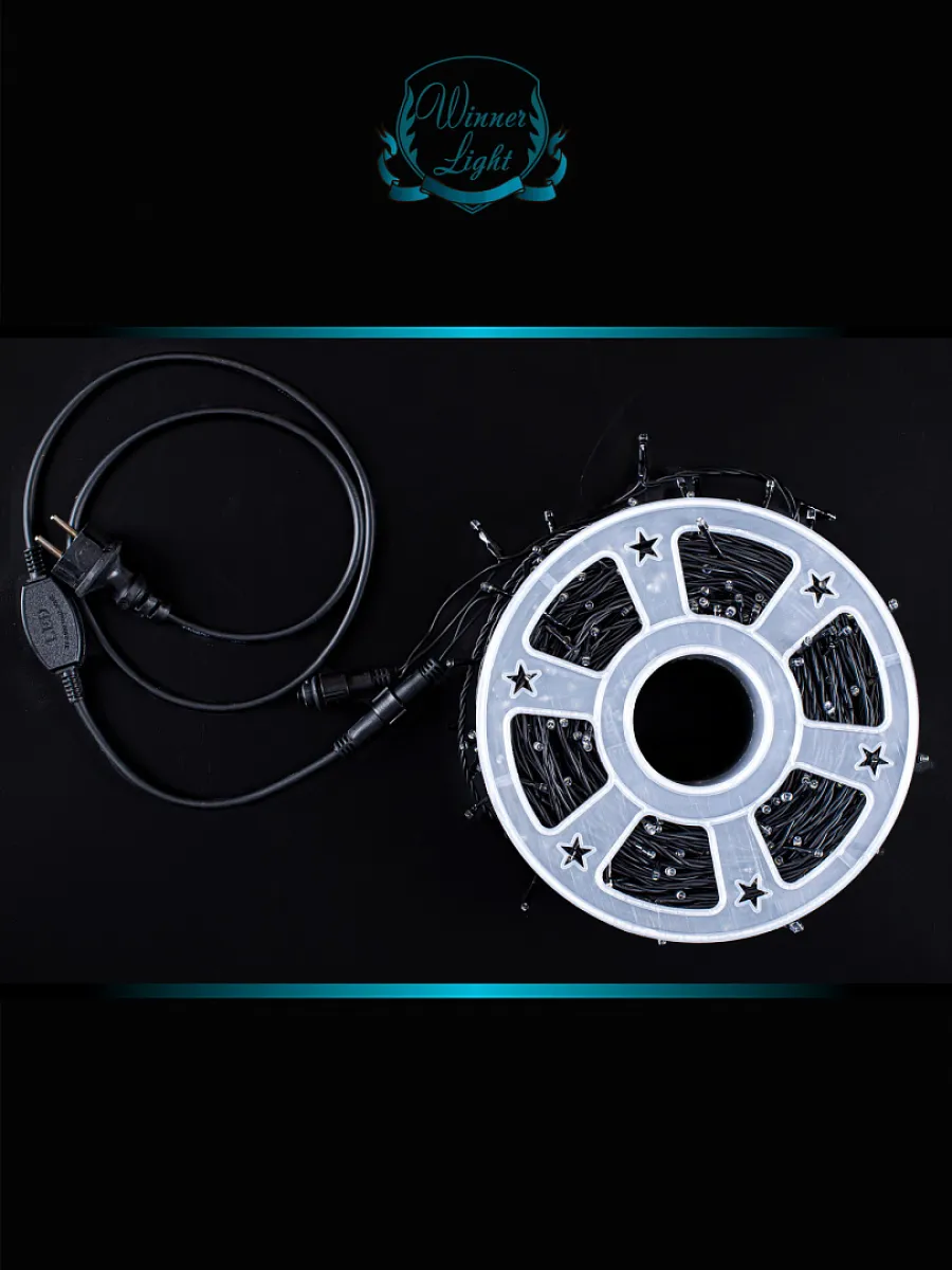 Гирлянда "Нить" уличная 600 LED, 60 м, мерцает, провод прозрачный ПВХ, IP54, белый — фото 3