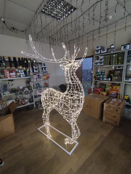 Фигура светодиодная "Олень" 195х130х100 см, 1000 LED
