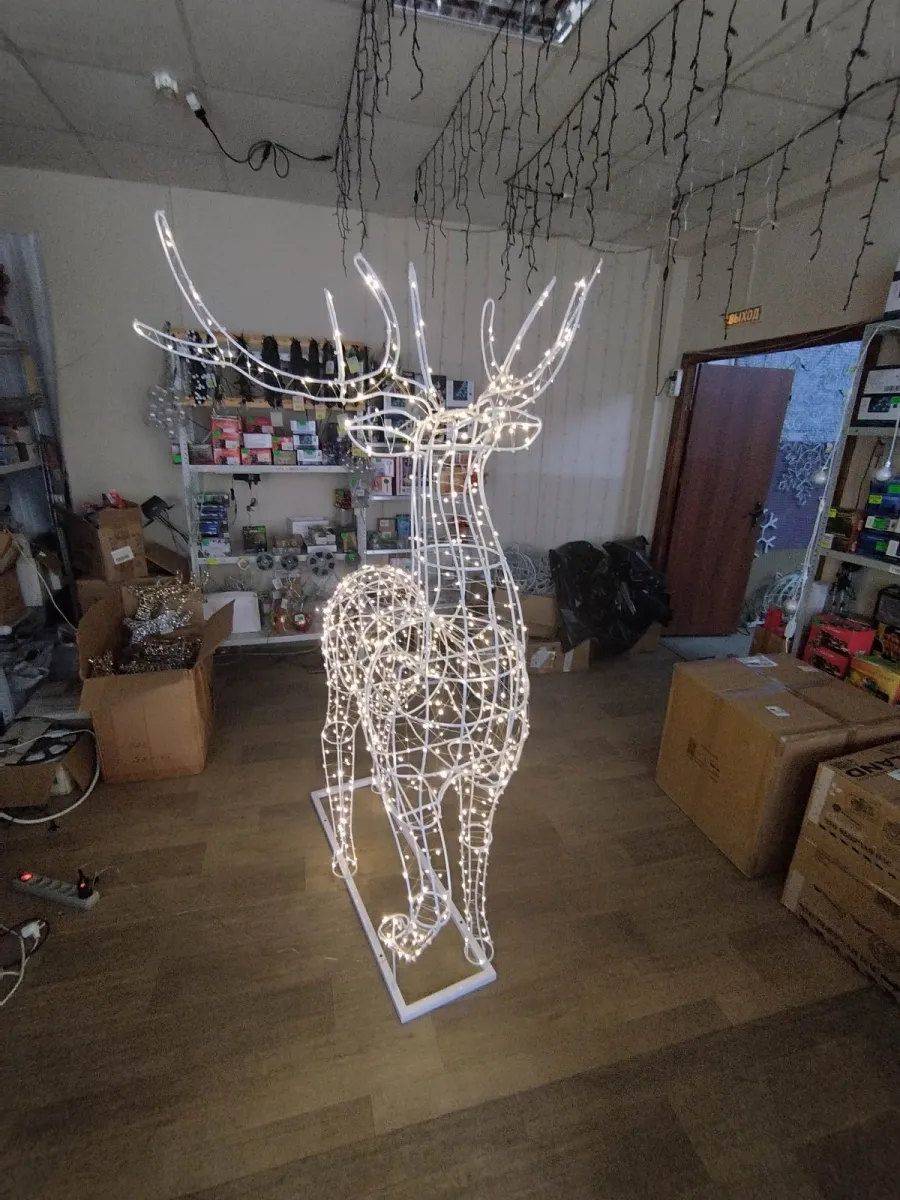 Фигура светодиодная "Олень" 195х130х100 см, 1000 LED — фото 2