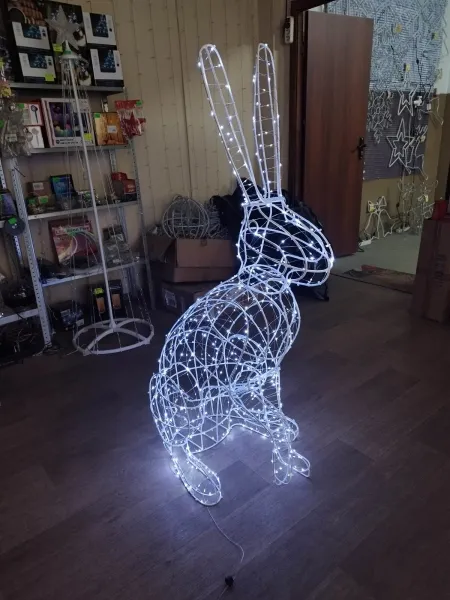 Фигура светодиодная "Заяц" 135х80х50 см, 500 LED