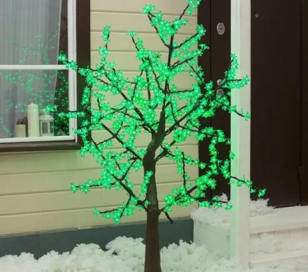 Дерево светодиодное улич. 1,8 м. «Сакура» 768Led, 46W, 220V, зелёный