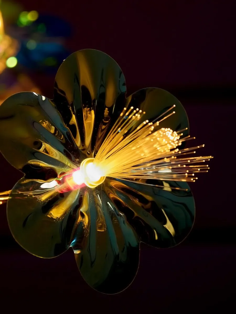 Дерево светодиодное «Неоновые цветы» 1,5 м, 80 LED, 220 В, тёплый белый — фото 5