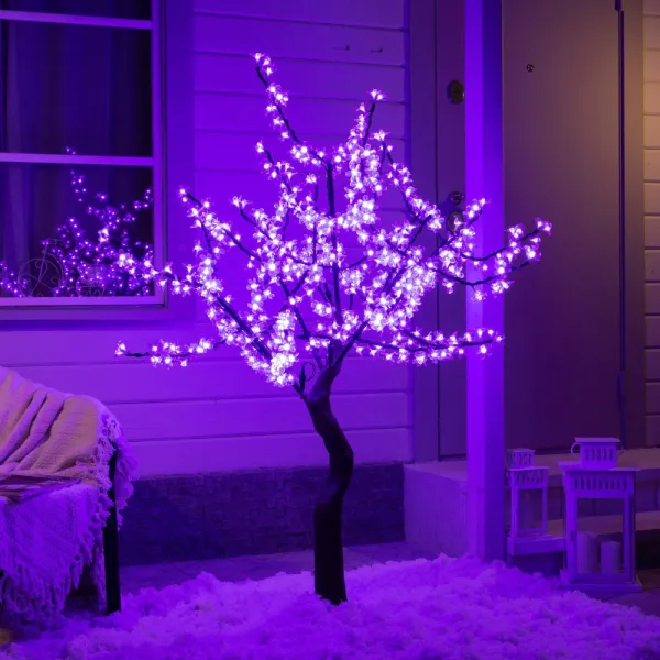 Дерево светодиодное «Сакура» 1,5 м, 540 LED, 220 В, фиолетовый
