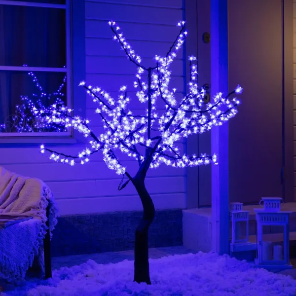 Дерево светодиодное «Сакура» 1,5 м, 540 LED, 220 В, синий