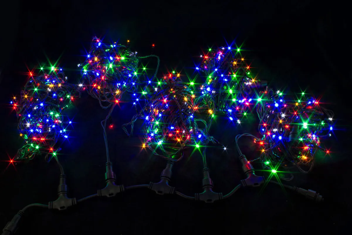 Комплект гирлянд "Нить" для деревьев 5х20м, 1000 LED, соединяется, IP 65, 220V — фото 2