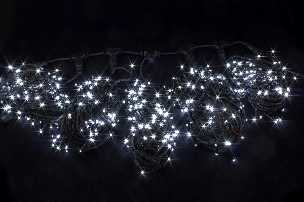 Комплект гирлянд "Нить" для деревьев 5х20м, 1000 LED, соединяется, IP 65, 220V — фото 3