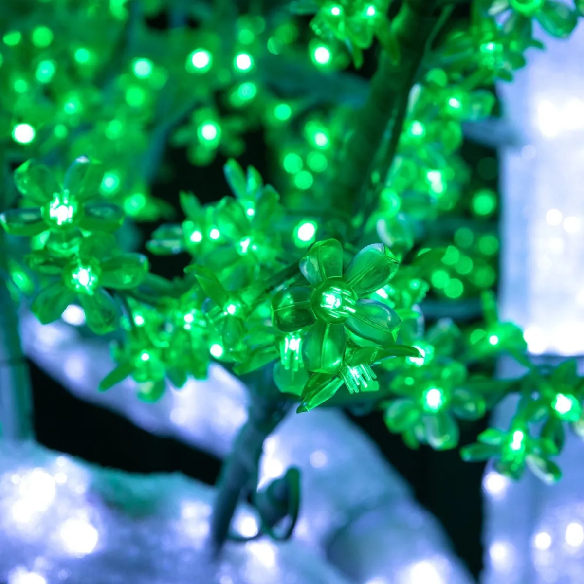 Дерево светодиодное «Акриловое» 3 м, 2304 LED, 220 В, зелёный — фото 3