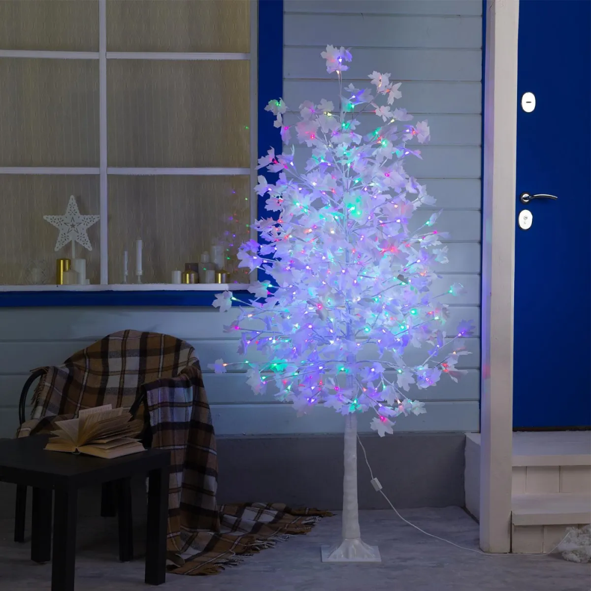 Дерево светодиодное «Клён белый» 1,8 м, 350 LED, мигание, 220 В, RG/RB