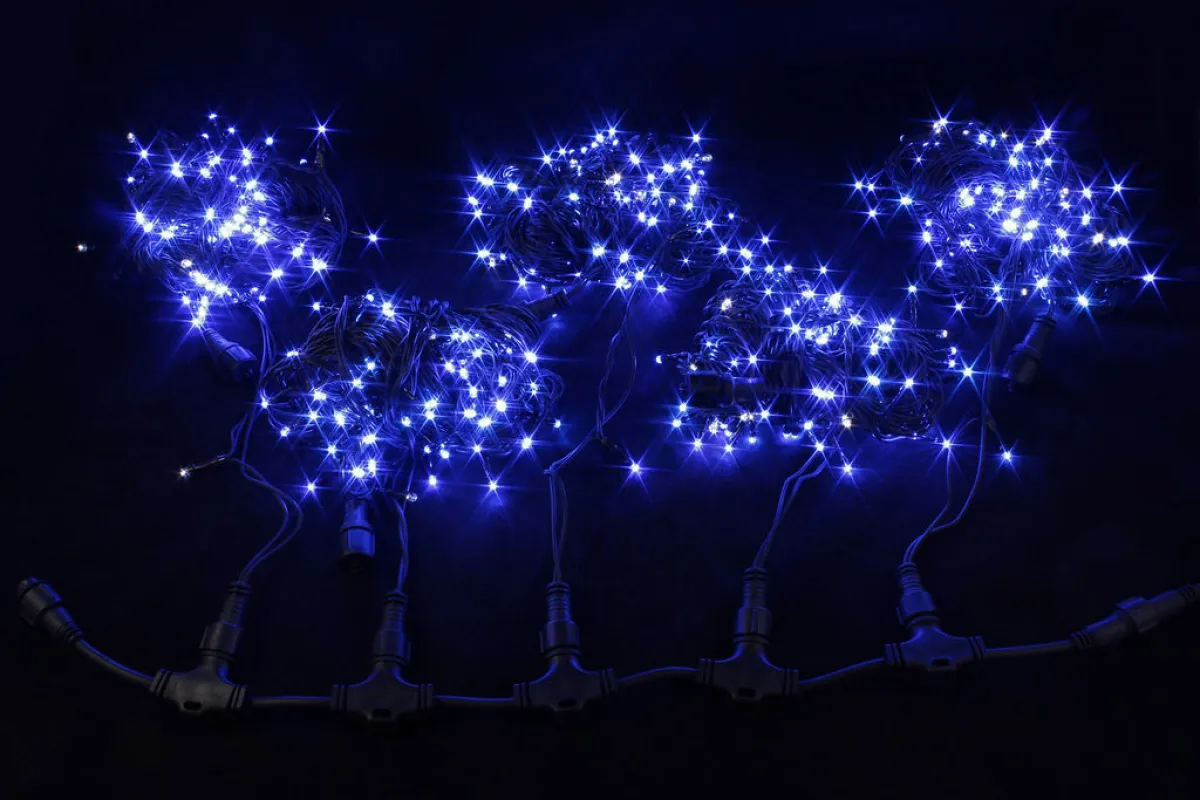 Комплект гирлянд "Нить" для деревьев 5х20м, 1000 LED, соединяется, IP 65, 220V — фото 4