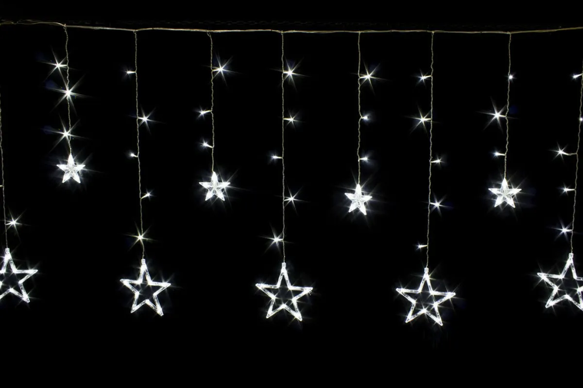 Гирлянда-бахрома "Звезды" 138 LED, 2,5х0,95х0,55 м — фото 3