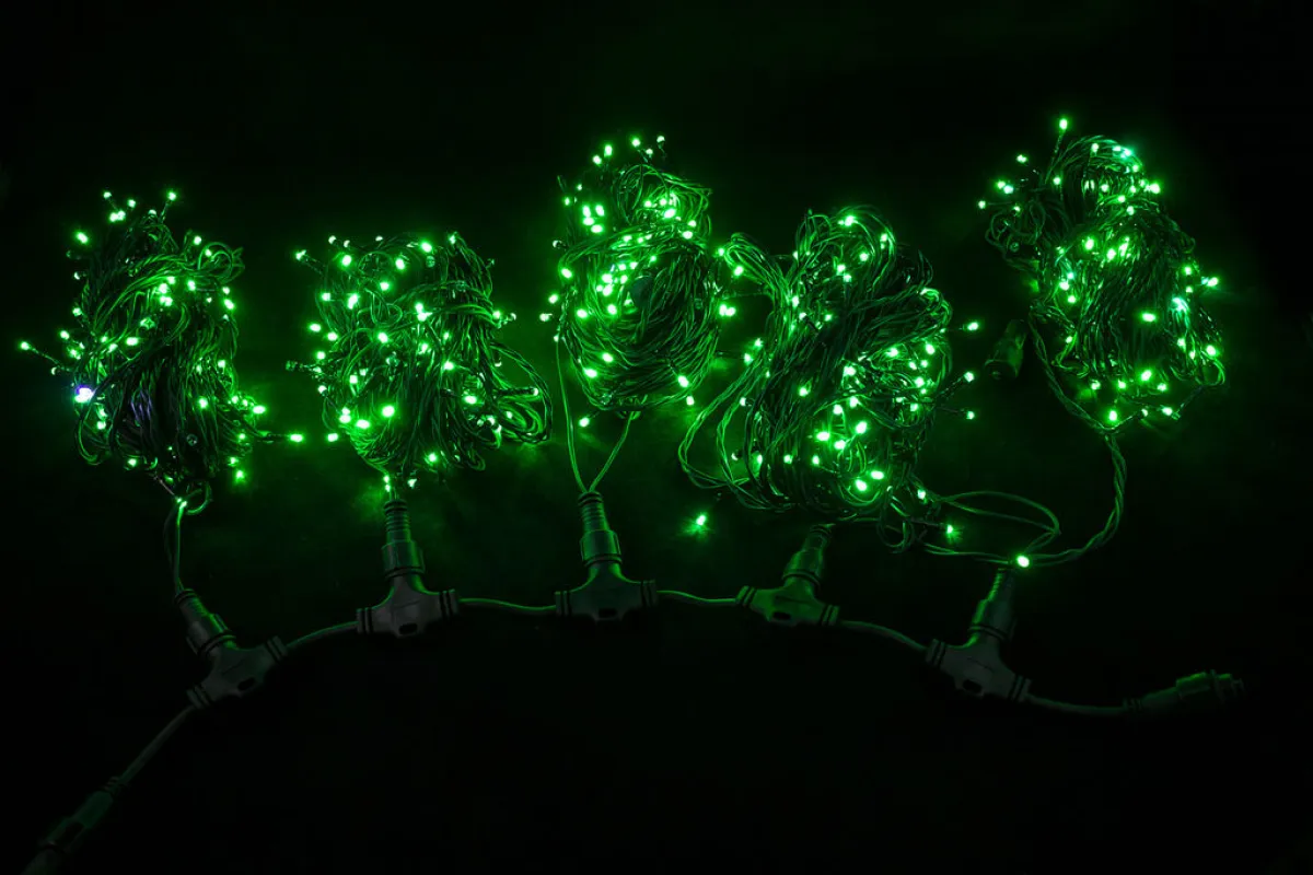 Комплект гирлянд "Нить" для деревьев 5х20м, 1000 LED, соединяется, IP 65, 220V — фото 5