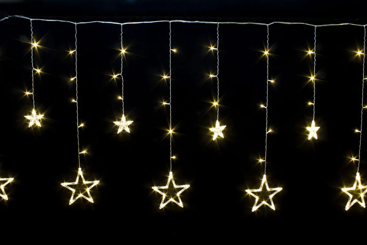 Гирлянда-бахрома "Звезды" 138 LED, 2,5х0,95х0,55 м — фото 6