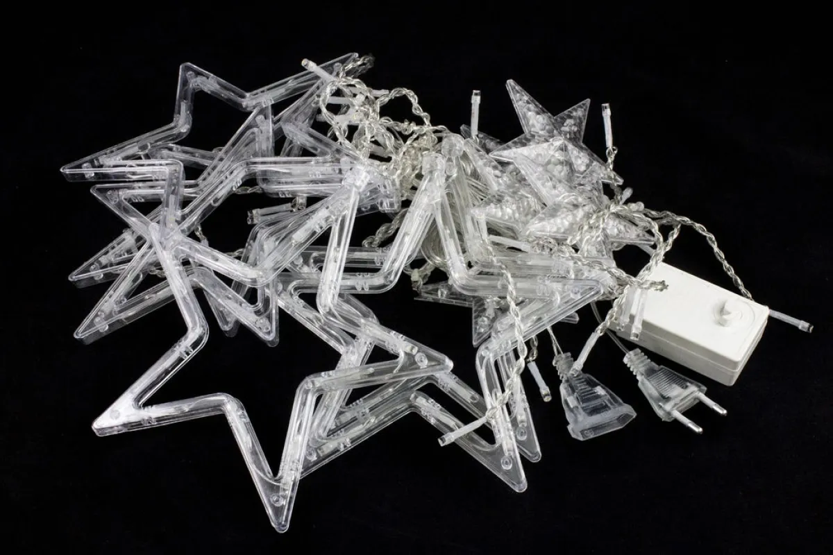 Гирлянда-бахрома "Звезды" 138 LED, 2,5х0,95х0,55 м — фото 7