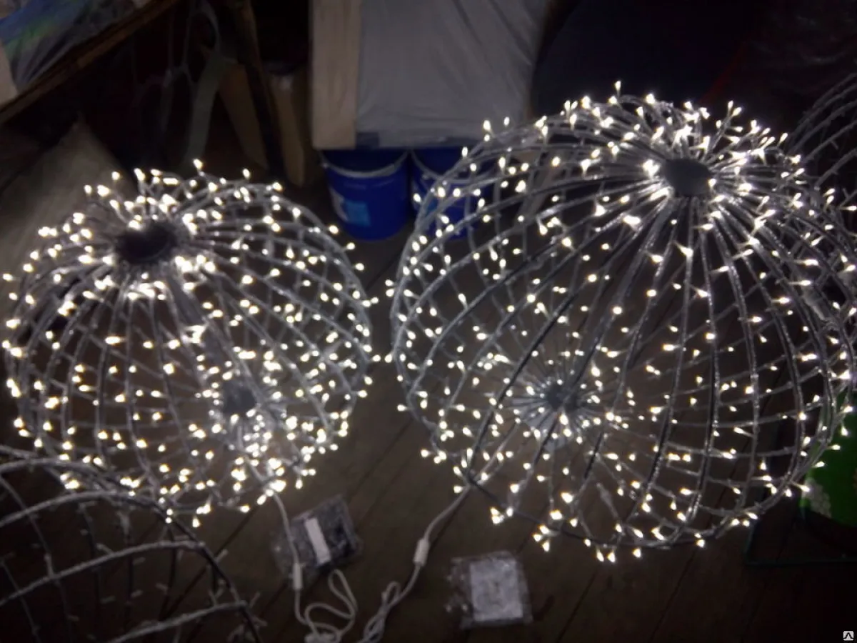 Фигура световая "Шар", диаметр 1000 мм, IP65, 220 В, LED 350, белый — фото 3