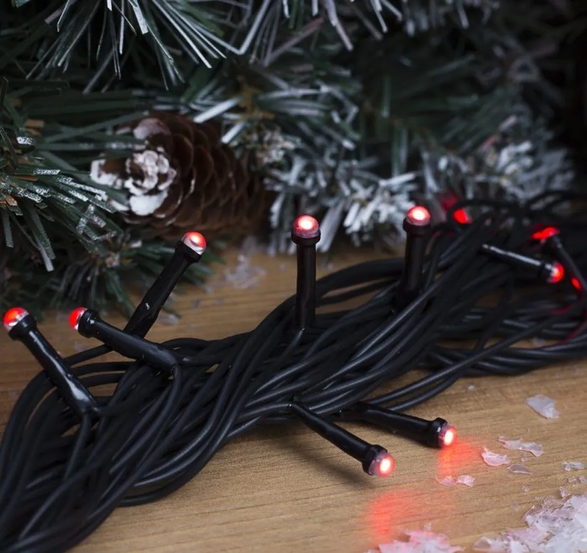 Гирлянда "Нить" уличная, суперяркие SMD светодиоды 10 м, 72 LED, 220 В, красный