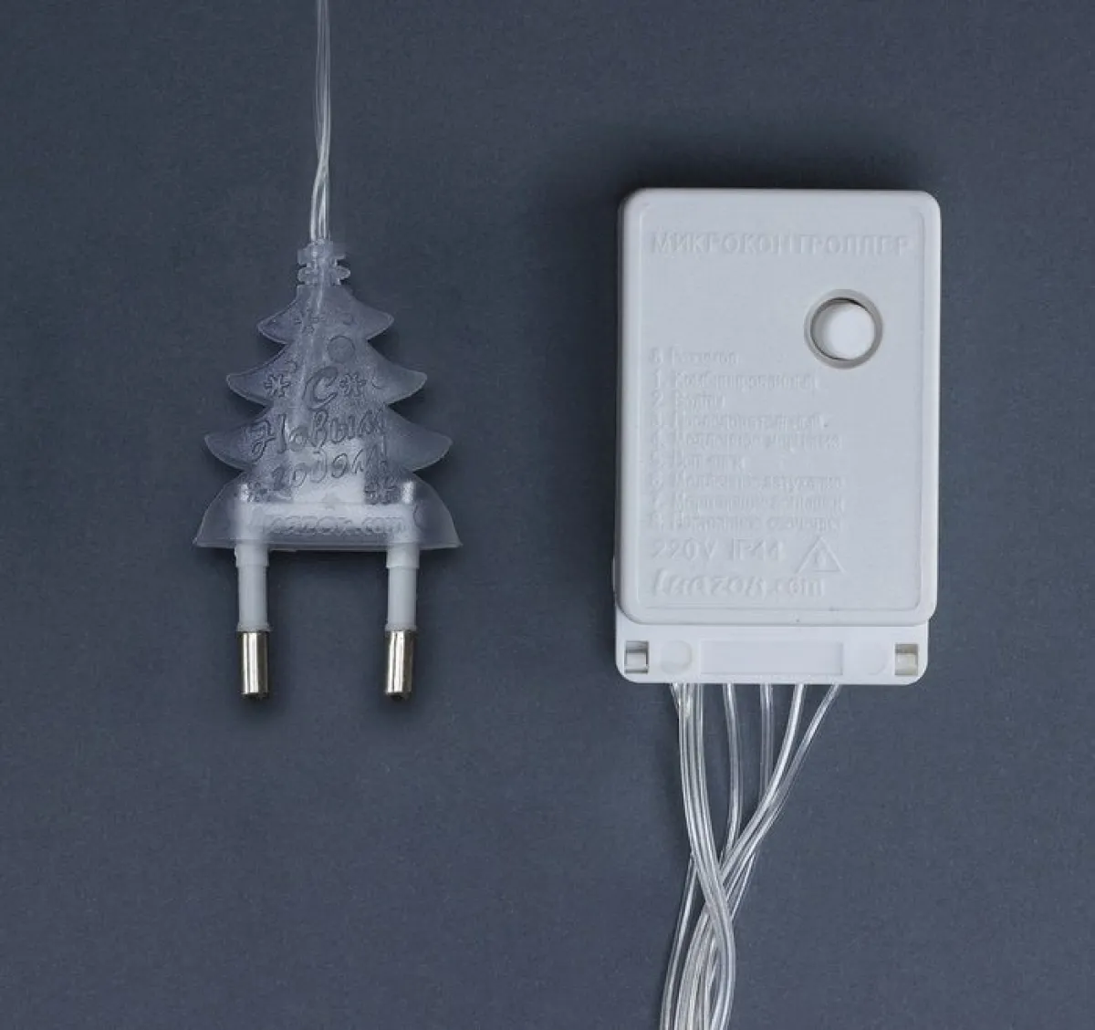 Гирлянда "Сеть", 1.6 х 1.6 м, LED-144-220V, 8 режимов, нить прозрачная, Тёплый белый — фото 2