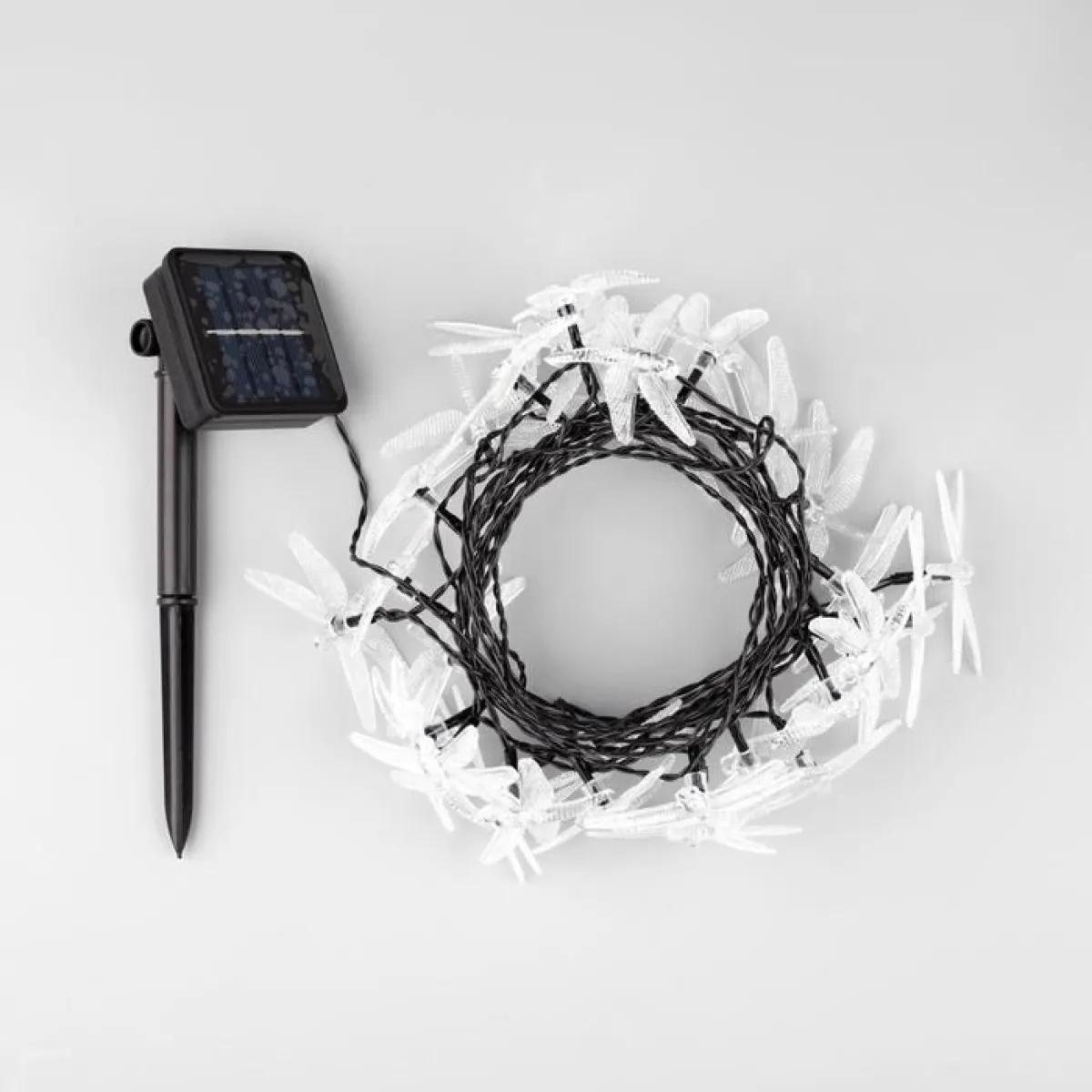 Гирлянда «Нить-Стрекозы» 4,5 м, 30 LED, солнечная батарея — фото 4