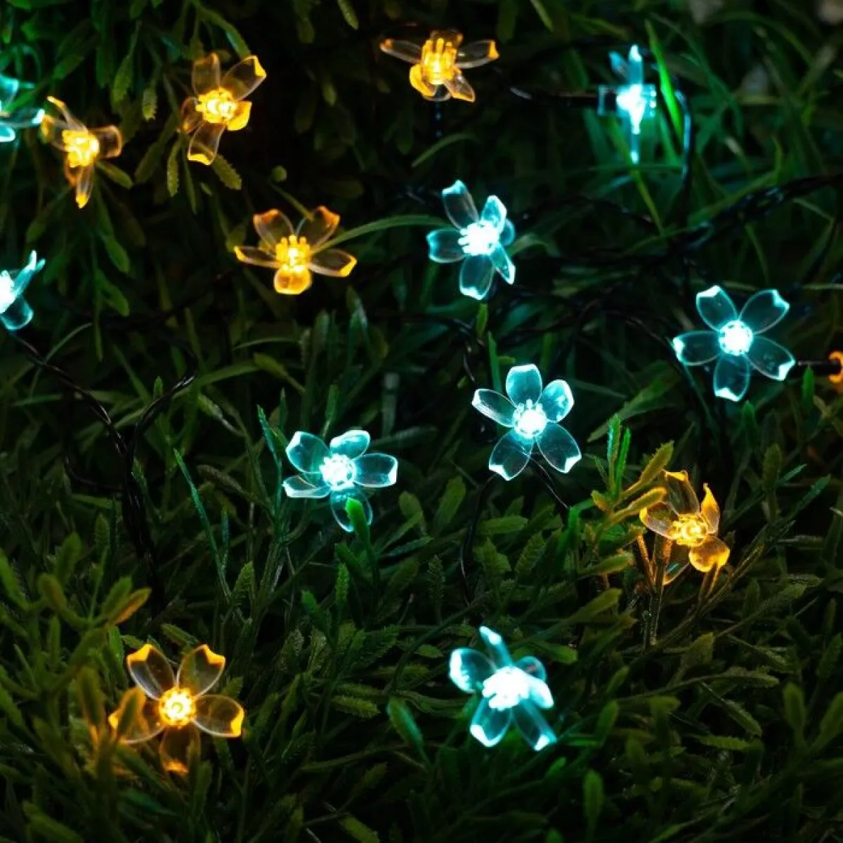 Гирлянда «Нить-Ромашка» 4,5 м, 30 LED, солнечная батарея — фото 4