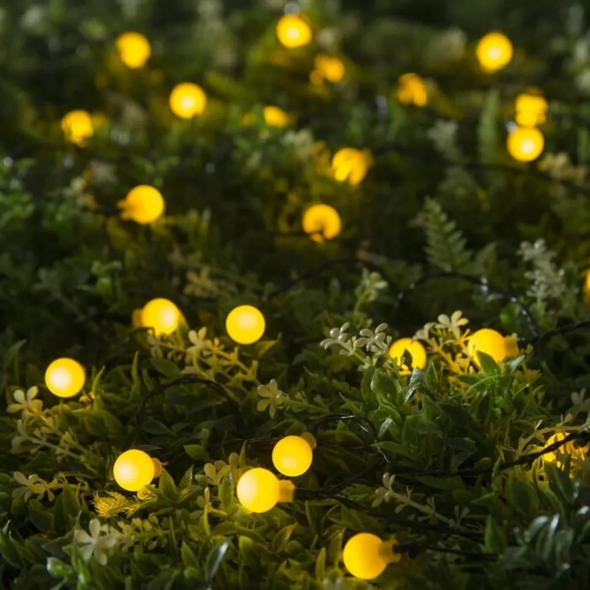 Гирлянда «Нить-Шарики» 4,5 м, 30 LED, солнечная батарея — фото 4