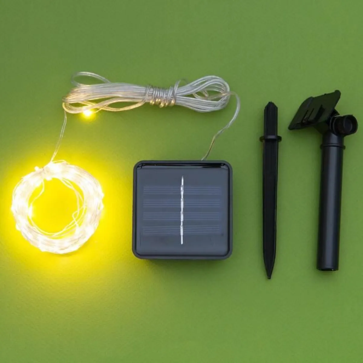 Гирлянда «Нить-Роса» 10 м, 100 LED, солнечная батарея — фото 5
