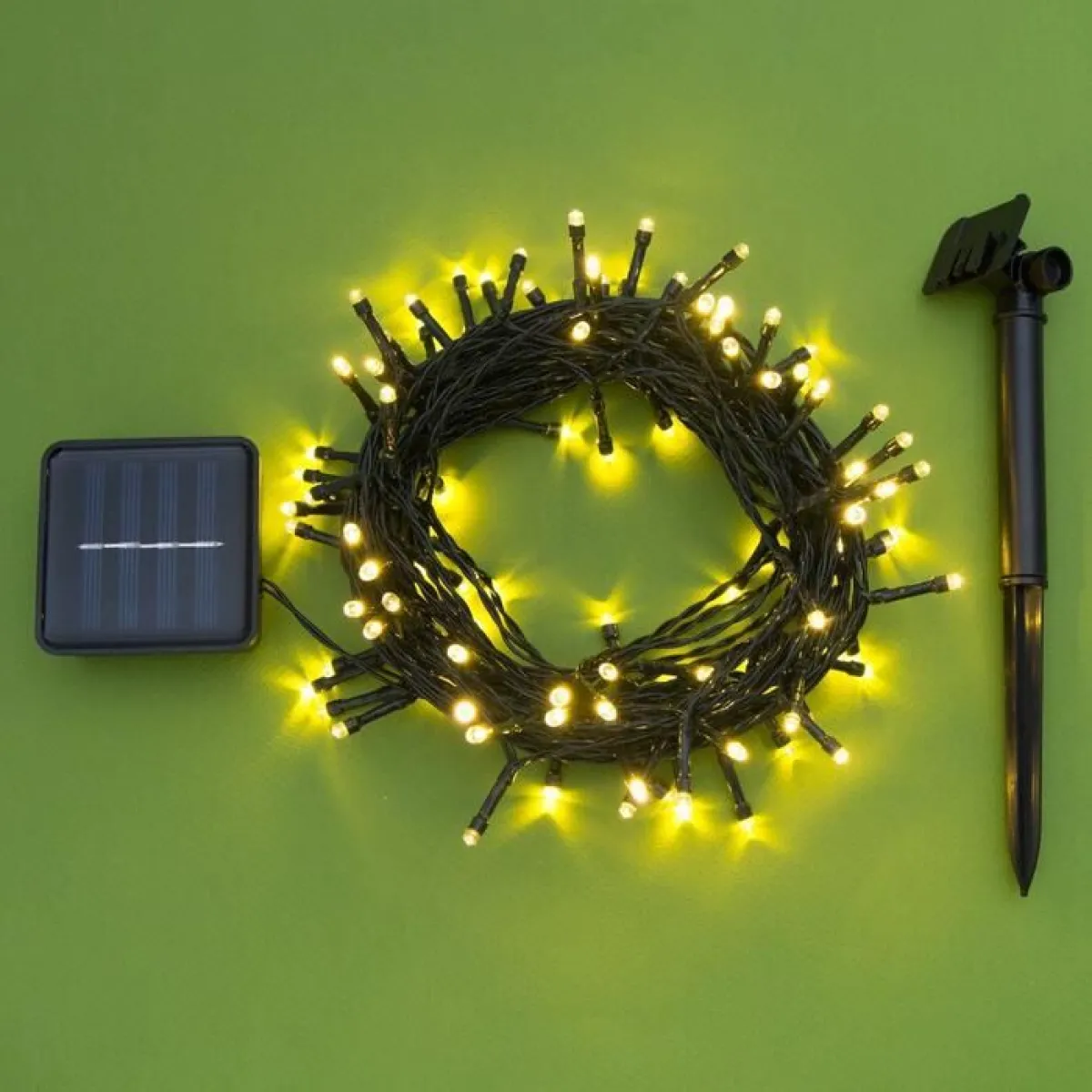 Гирлянда «Нить» 10 м, 100 LED, солнечная батарея — фото 4