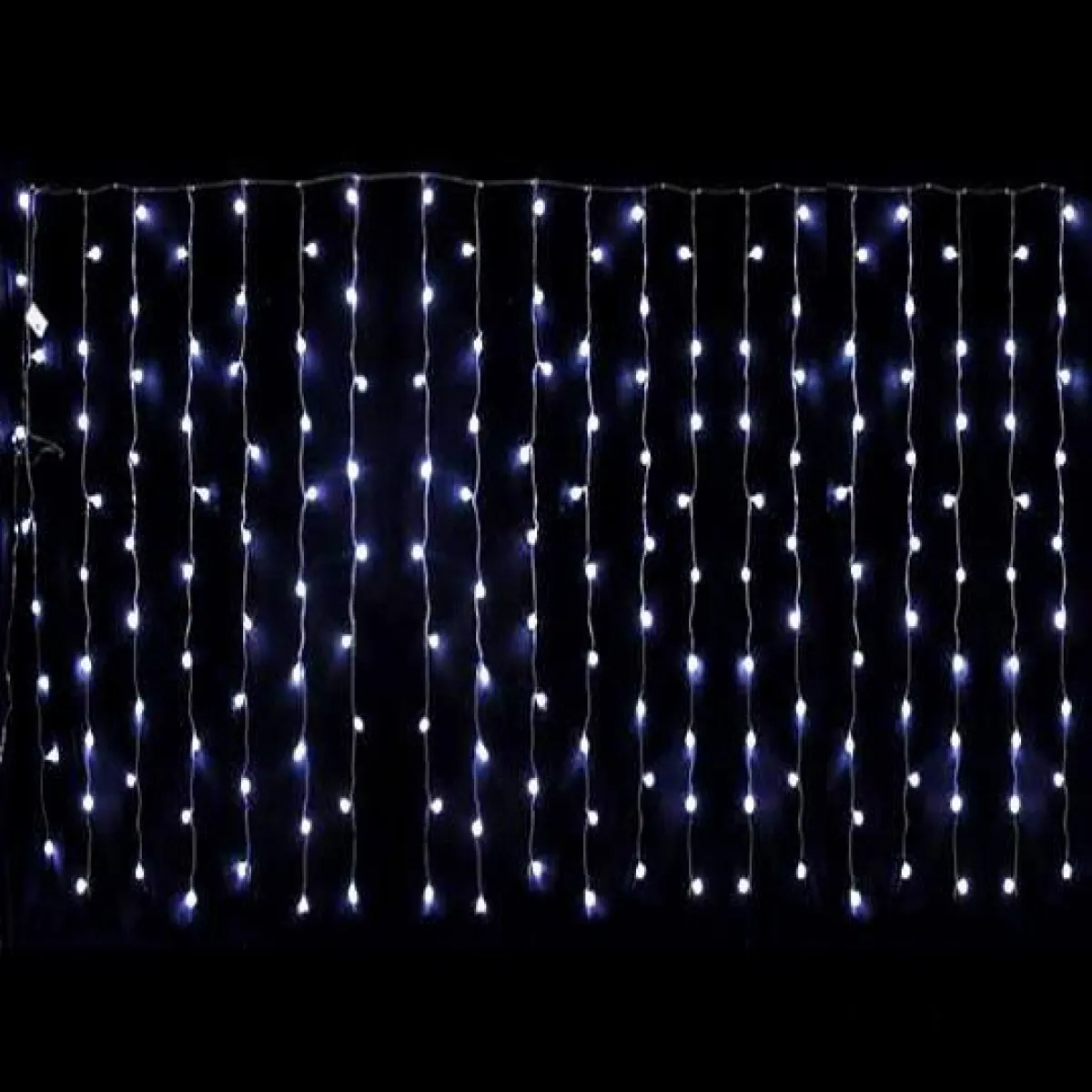 Гирлянда "Занавес" 5х1 м 400 LED мерцает, провод белый, диаметр 2 мм, соединяется, IP54, разноцветная