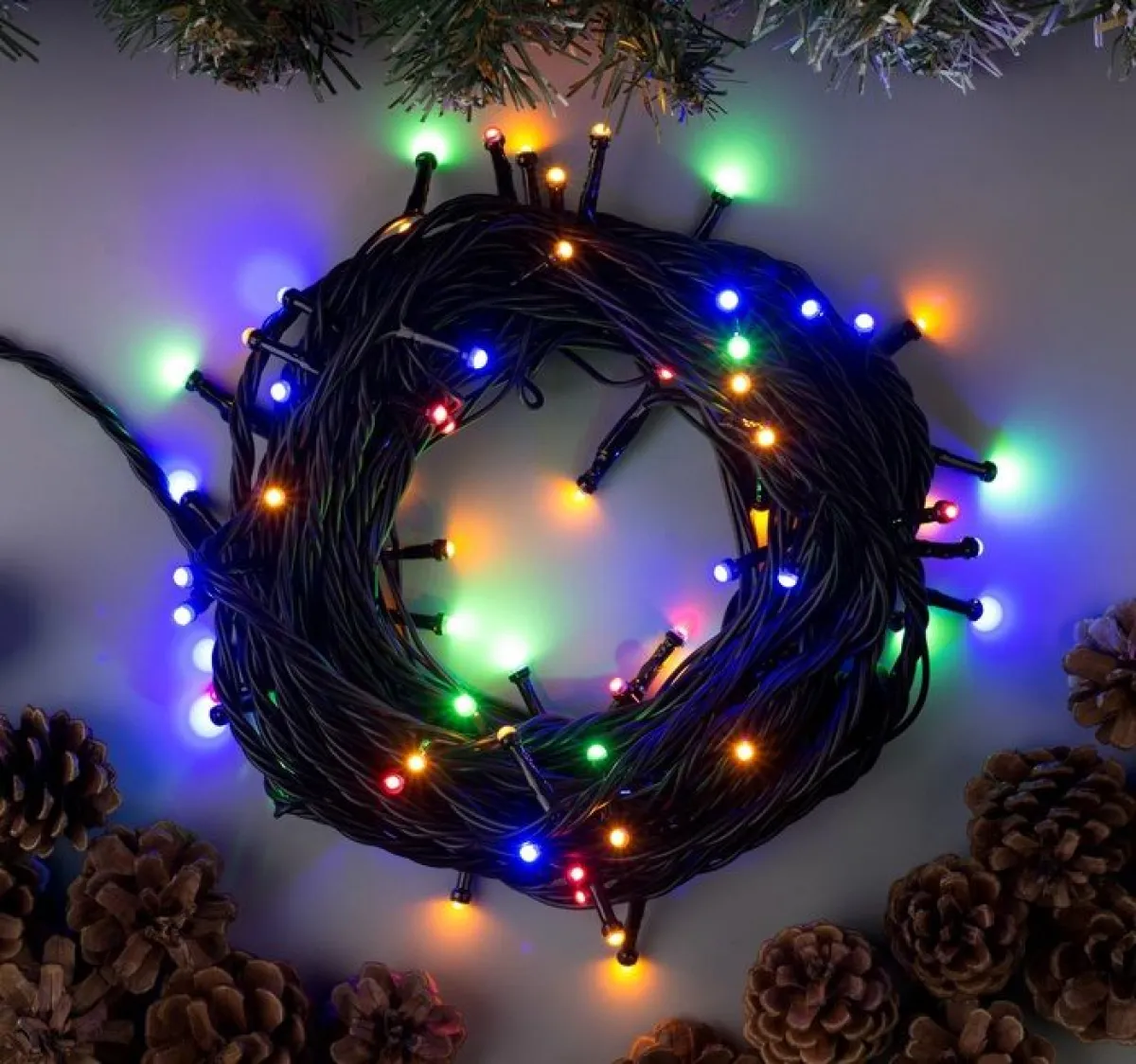 Гирлянда "Нить" уличная, суперяркие SMD светодиоды 10 м, 72 LED, 220 В, разноцветная