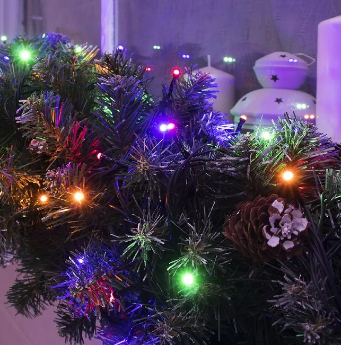 Гирлянда "Нить" уличная, суперяркие SMD светодиоды 10 м, 72 LED, 220 В, разноцветная — фото 2