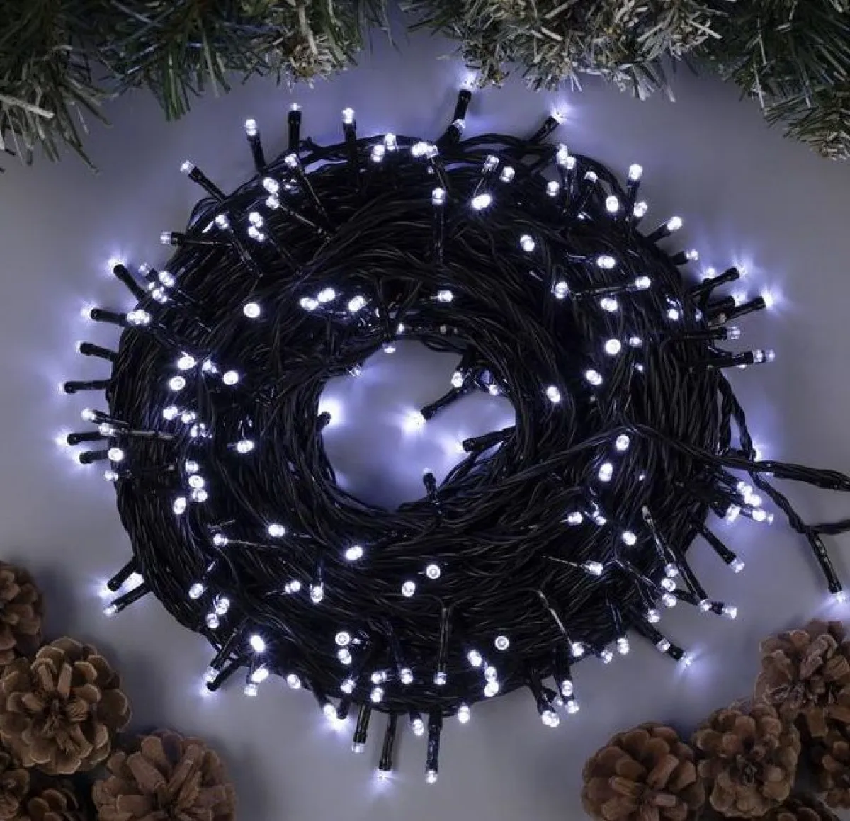Гирлянда "Нить" 100 м, 1000 LED, IP54, тёмная нить, 220 В разноцветная — фото 4