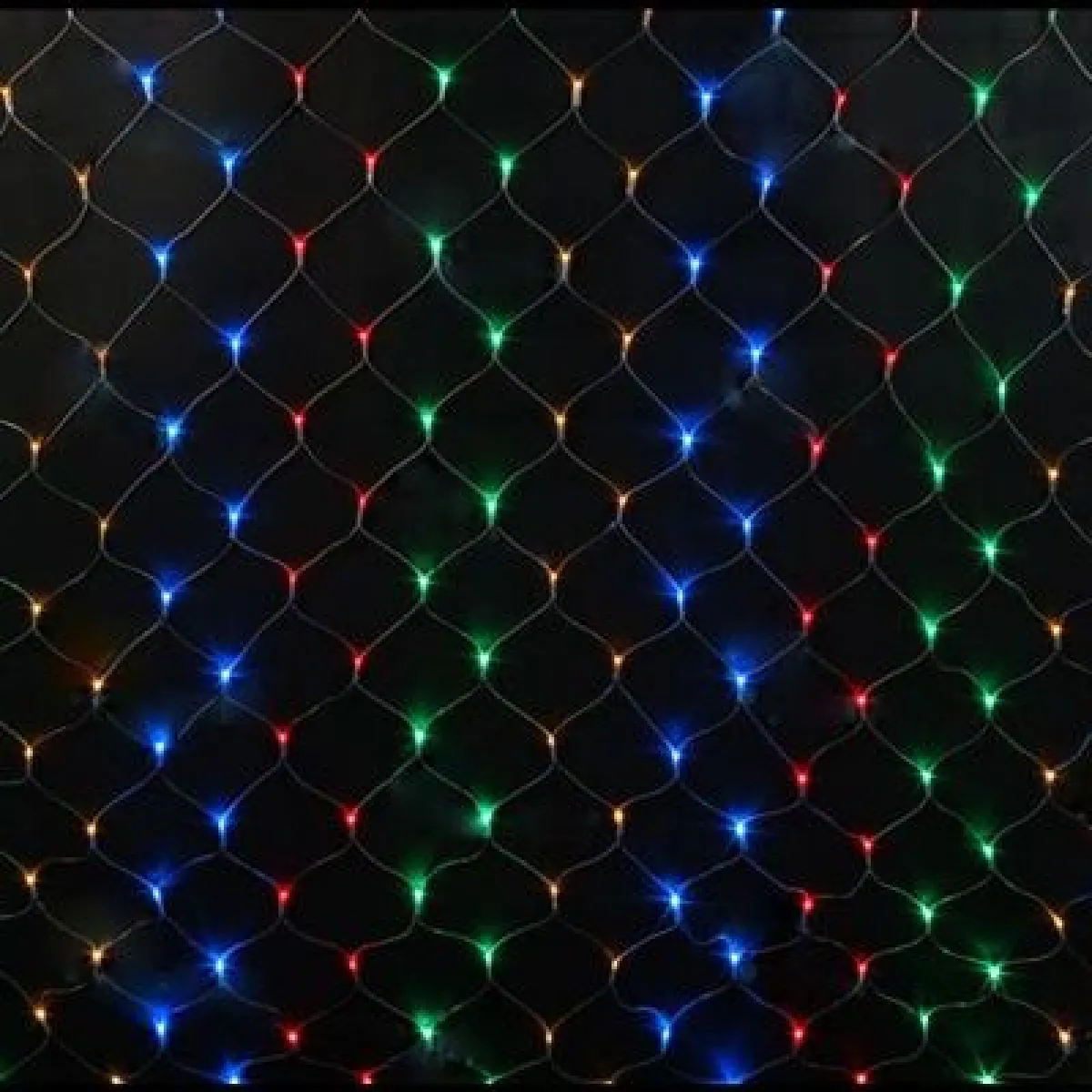 Гирлянда "Сеть", 1.5 х 1.5 м, 100LED, 8 режимов, нить прозрачная, Мульти