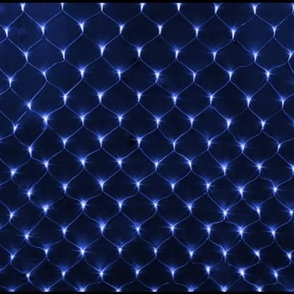 Гирлянда "Сеть", 1.5 х 1.5 м, 100LED, 8 режимов, нить прозрачная, Синий