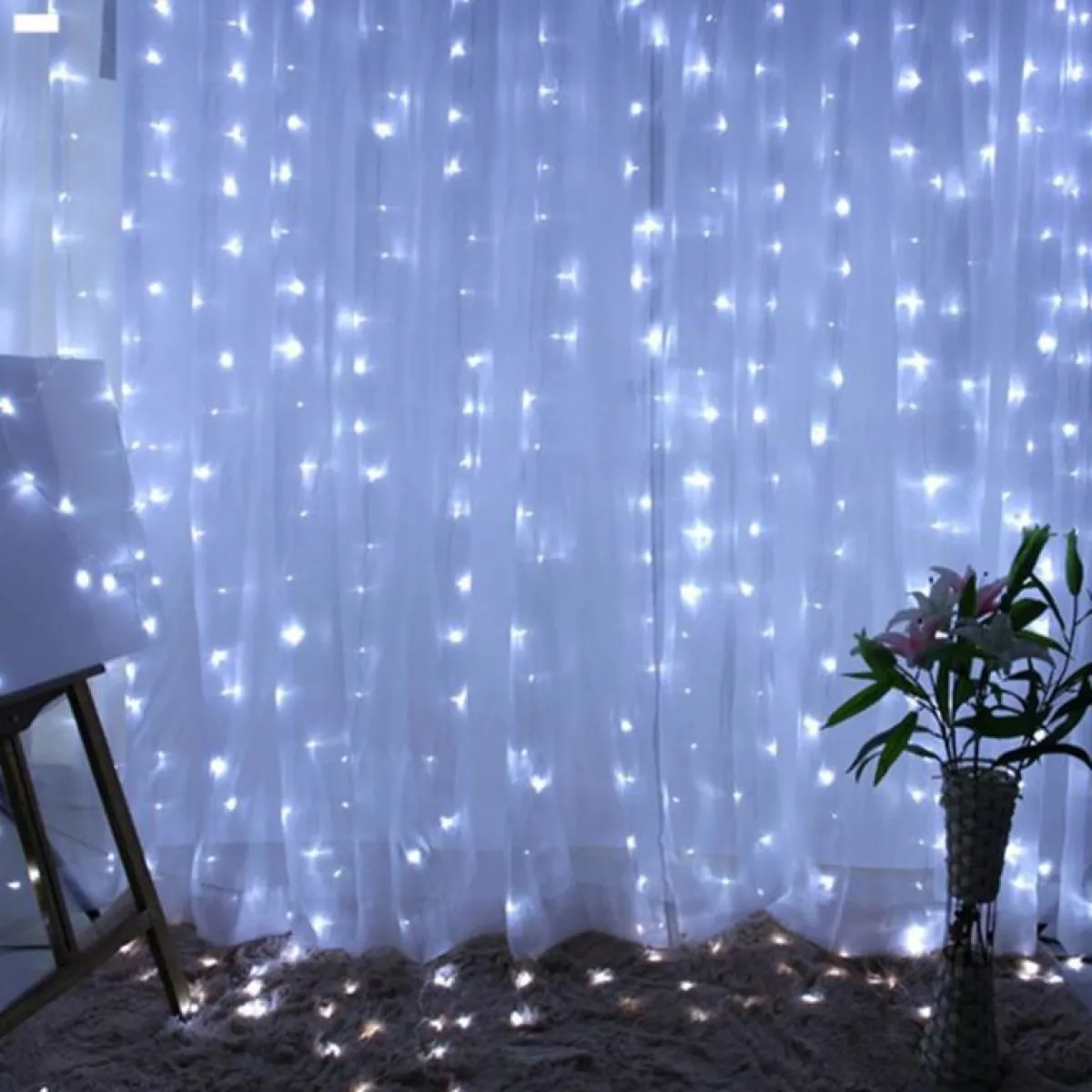 Гирлянда "Занавес (дождь)" роса 320 LED, 2х2 м, разноцветная — фото 4