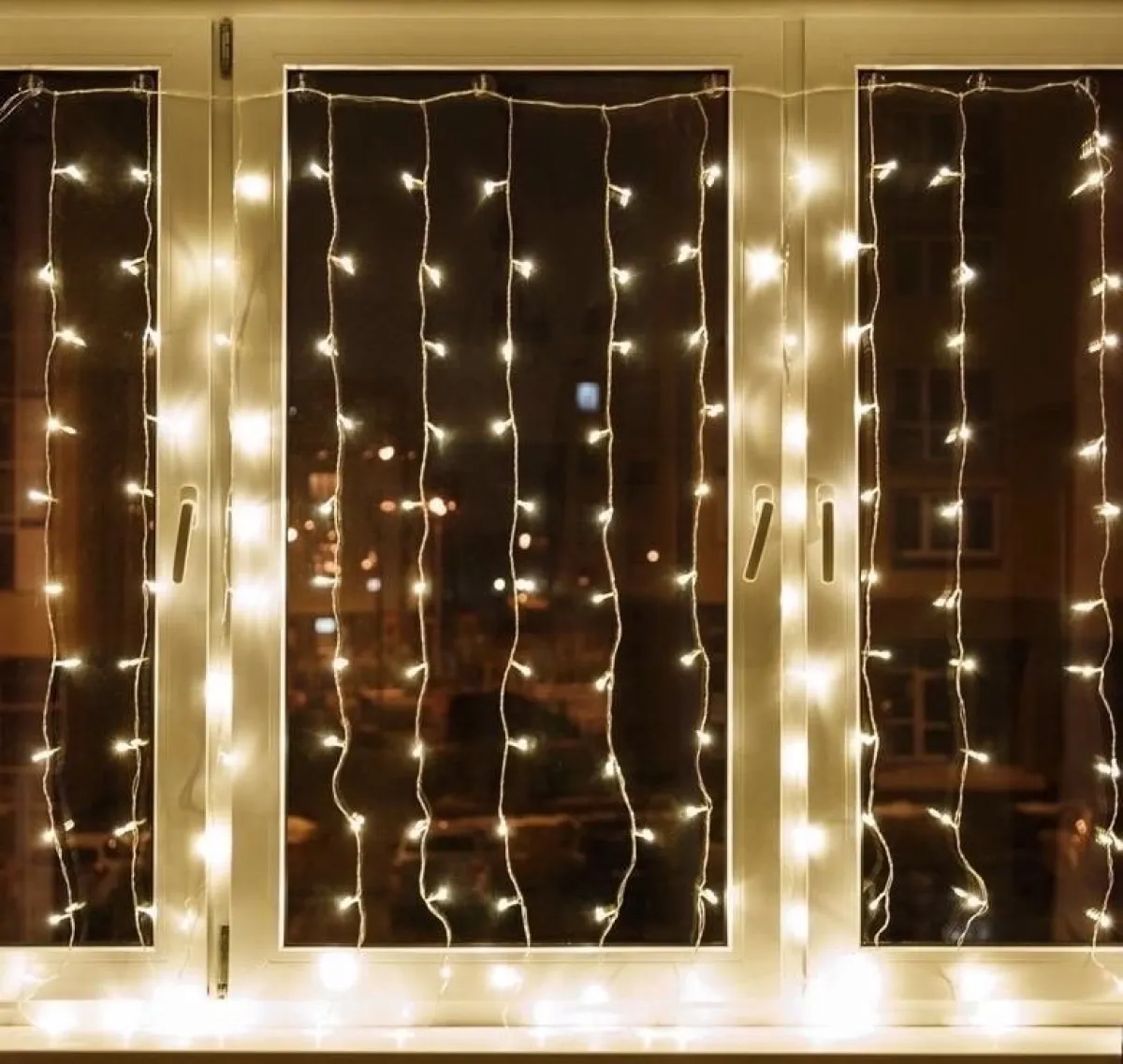 Гирлянда "Занавес (дождь)" 200 LED, 2х1,5 м, контроллер, разноцветная