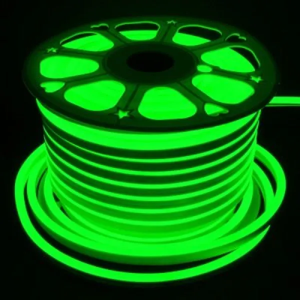 Неон круглый 50 м d=14,5 мм зеленый