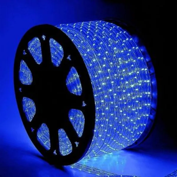 Дюралайт LED круглый, 3 жилы, 10 мм, Синий, 100м