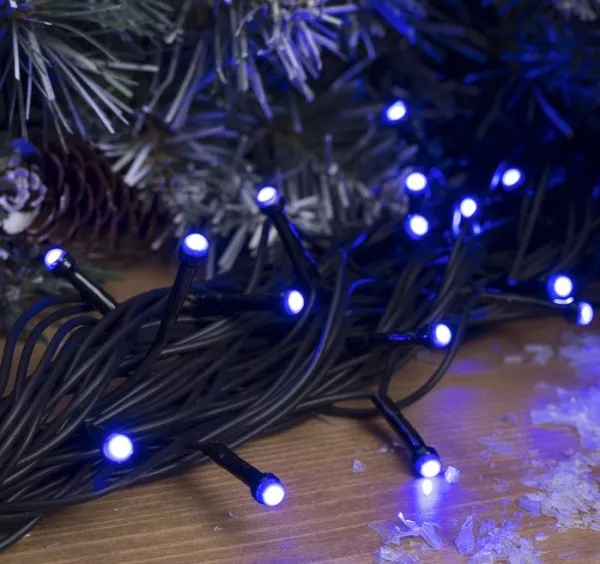 Гирлянда "Нить" уличная, суперяркие SMD светодиоды, синий, 10 м, 72 Led, 220V