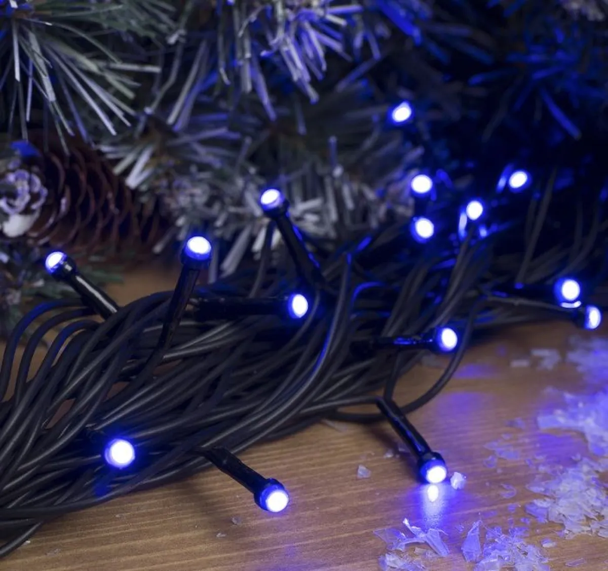 Гирлянда "Нить" уличная, суперяркие SMD светодиоды, синий, 10 м, 72 Led, 220V