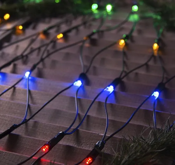 Гирлянда "Сеть" уличная УМС 2 х 3 м, 3W LED-384-220V, нить тёмная