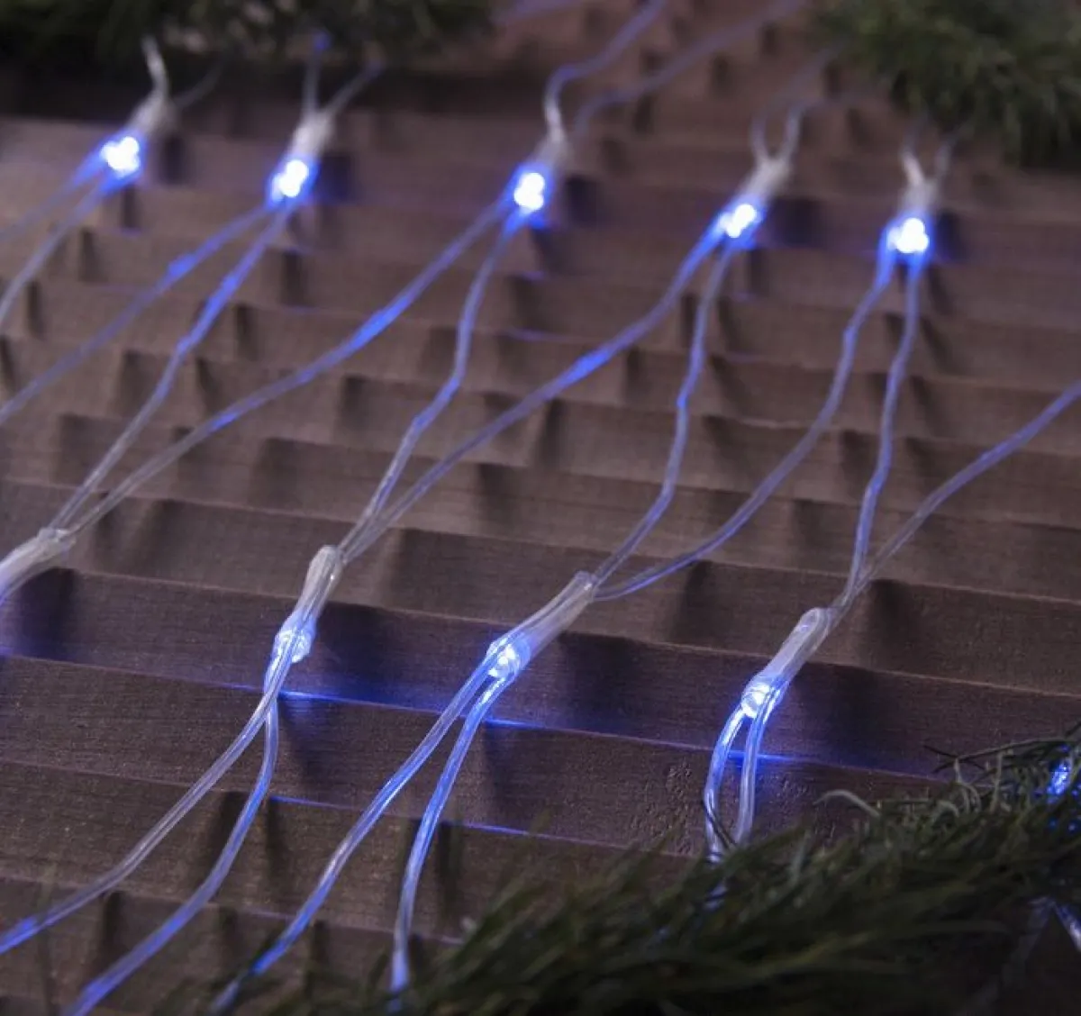 Гирлянда "Сеть" уличная УМС 2 х 3 м, 3W LED-384-220V, нить прозрачная — фото 2