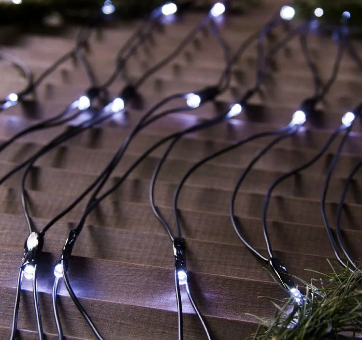 Гирлянда "Сеть" уличная УМС 2 х 3 м, 3W LED-384-220V, нить тёмная — фото 2