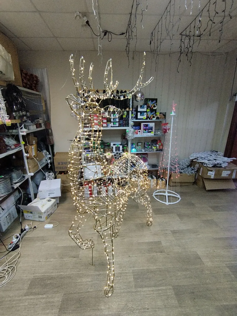 Фигура светодиодная "Олень Золотой" 200х120х45 см, 1000 LED — фото 2