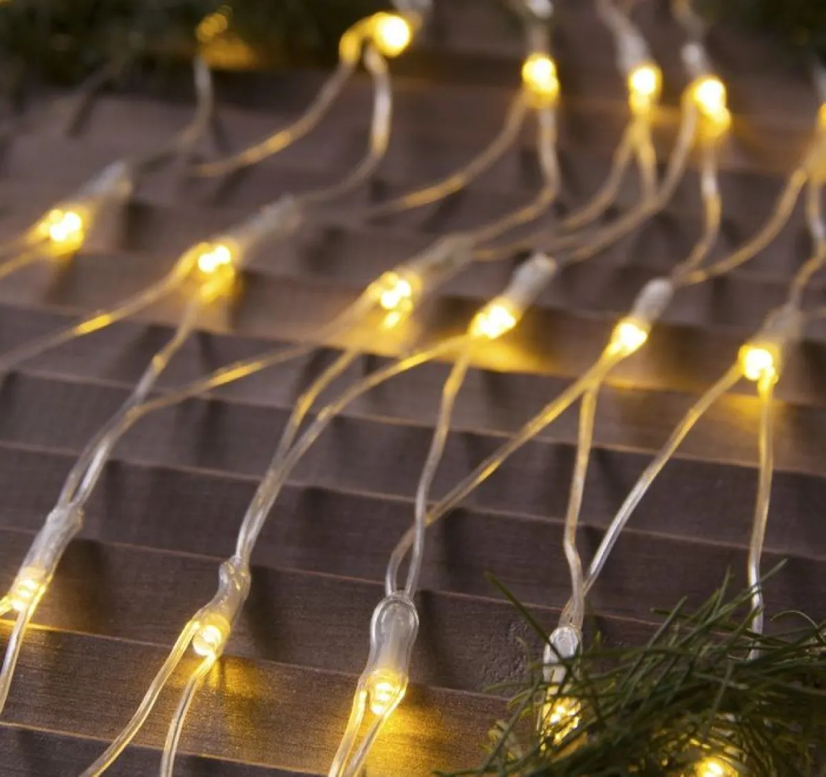 Гирлянда "Сеть" уличная УМС 2 х 1.5 м, 3W LED-192-220V, нить прозрачная — фото 2
