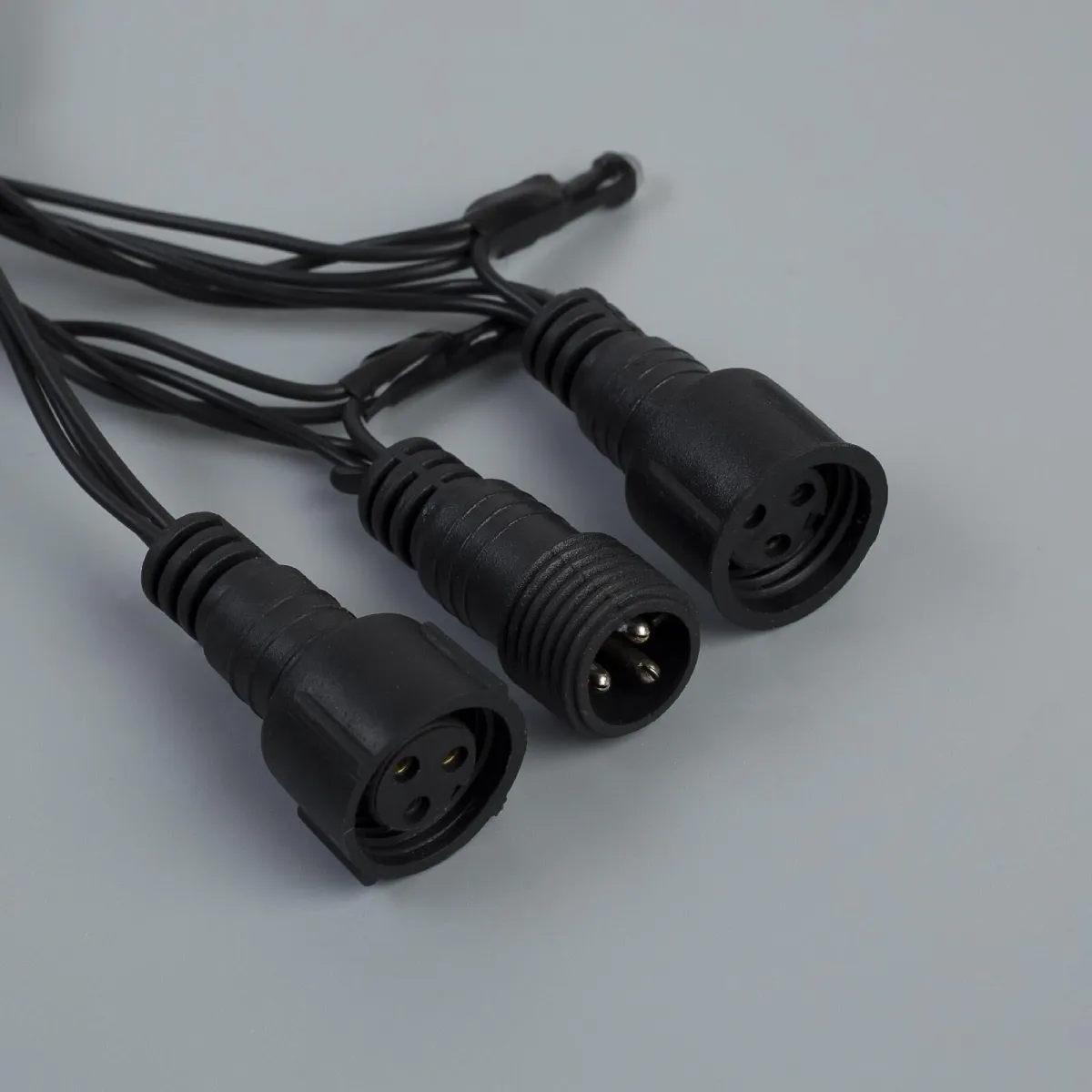 Гирлянда "Нить" уличная, УМС, провод черный, 10 м, 100 LED, 220 В, 3 Вт, стыкуется, разноцветная — фото 5