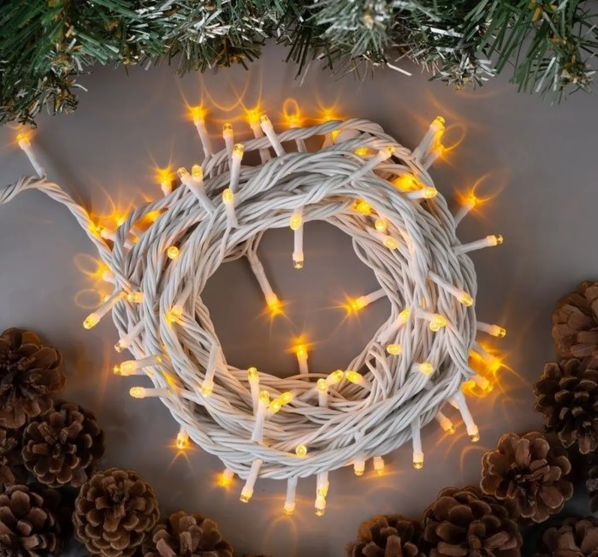 Гирлянда "Нить" уличная, УМС, провод белый, 10 м, 100 LED, 220 В, 3 Вт, стыкуется, разноцветная — фото 3
